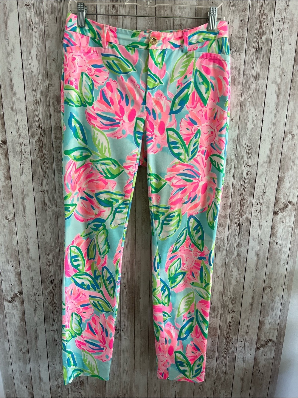 Lilly Pulitzer Totally Blossom Floral Ankle Pants Size 2